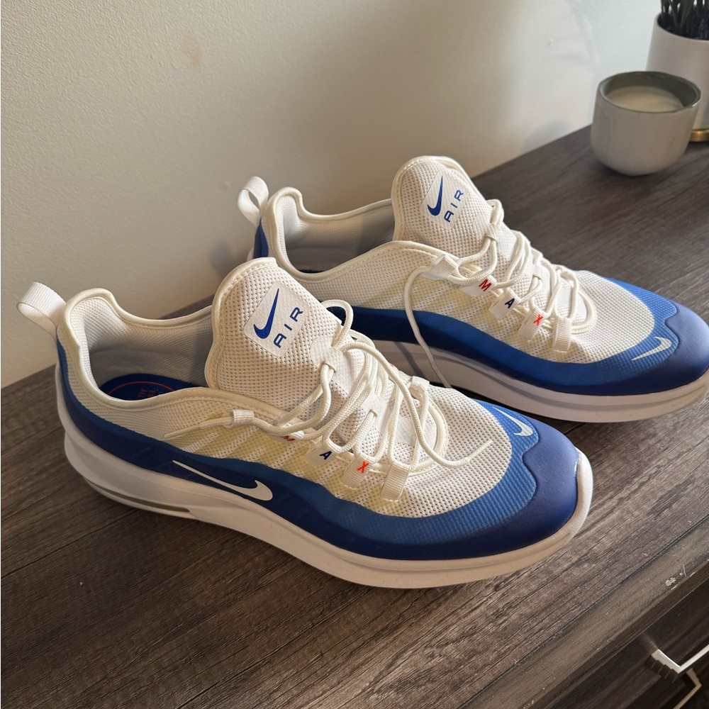 Nike Air Max White and Blue Sneakers